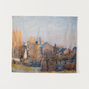 Alfred Sisley - Frostiger Morgen in Louveciennes Wandteppich