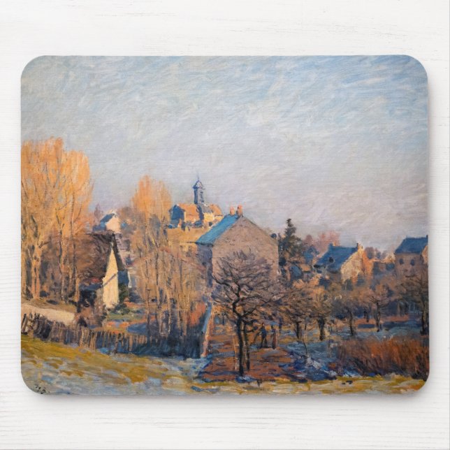 Alfred Sisley - Frosty Morning in Louveciennes Mousepad (Vorne)