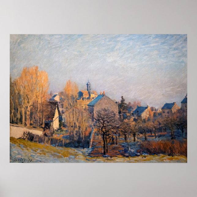 Alfred Sisley - Frosty Morning in Louveciennes Poster (Vorne)