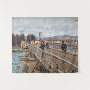 Alfred Sisley - Fußgängerbrücke in Argenteuil Wandteppich
