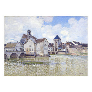 Alfred Sisley Gebäude und Brücken mit Wasser Fotodruck