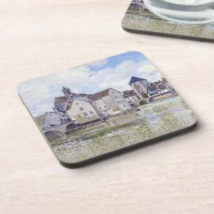 Alfred Sisley Gebäude und Brücken mit Wasser Getränkeuntersetzer