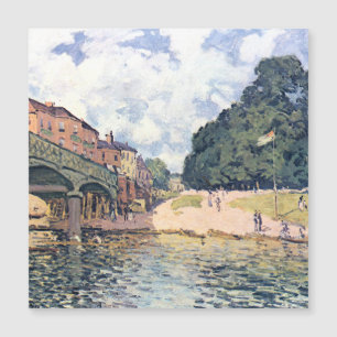 Alfred Sisley Hampton Court Bridge Magnetkarte