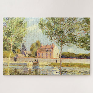 Alfred Sisley Häuser an den Ufern des Loing