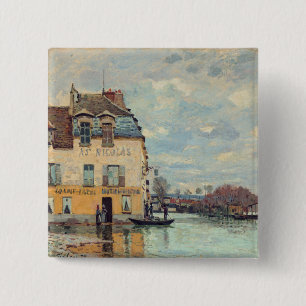Alfred Sisley - Hochwasser in Port-Marly 1872 Button