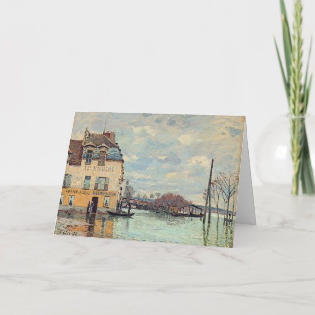 Alfred Sisley - Hochwasser in Port-Marly 1872 Karte (Vorderseite)