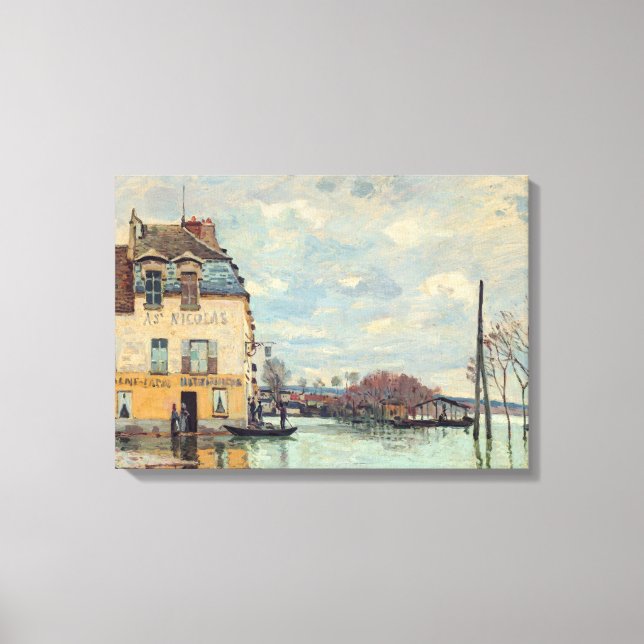 Alfred Sisley - Hochwasser in Port-Marly 1872 Leinwanddruck (Vorderseite)