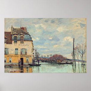 Alfred Sisley - Hochwasser in Port-Marly 1872 Poster