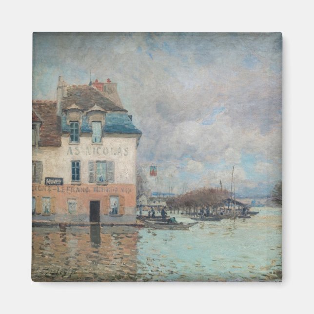 Alfred Sisley - Hochwasser in Port-Marly 1876 Magnet (Vorne)