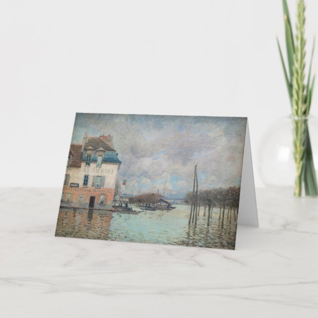 Alfred Sisley - Hochwasser in Port-Marly Karte (Vorderseite)