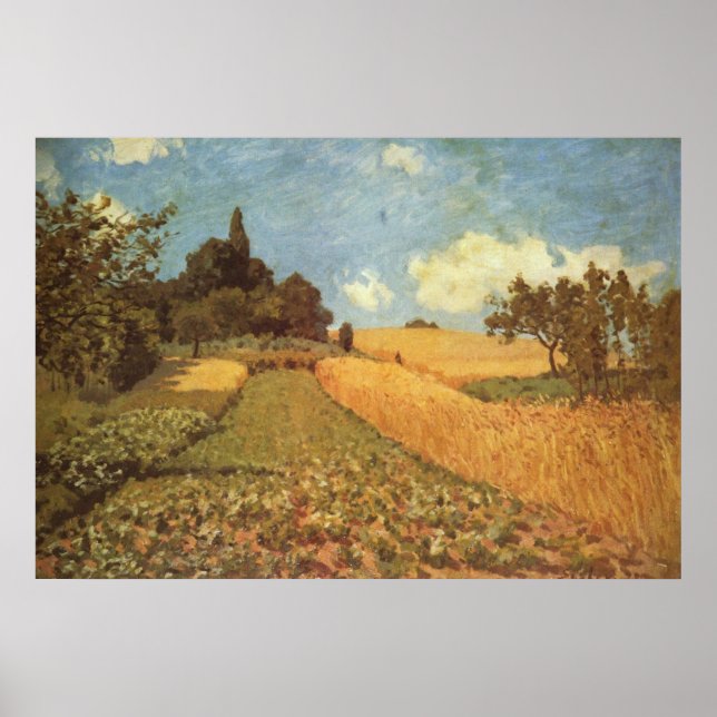 Alfred Sisley Kornfeld 1873 - Cornfield Oil Poster (Vorne)
