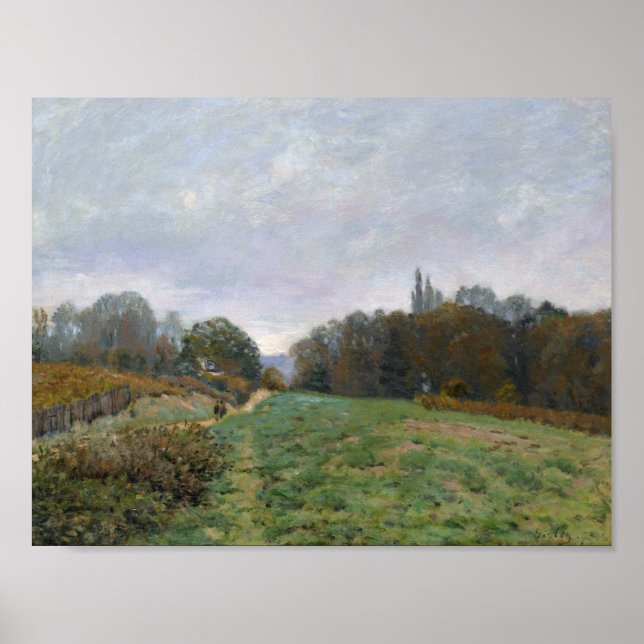 Alfred Sisley - Landschaft bei Louveciennes Poster (Vorne)