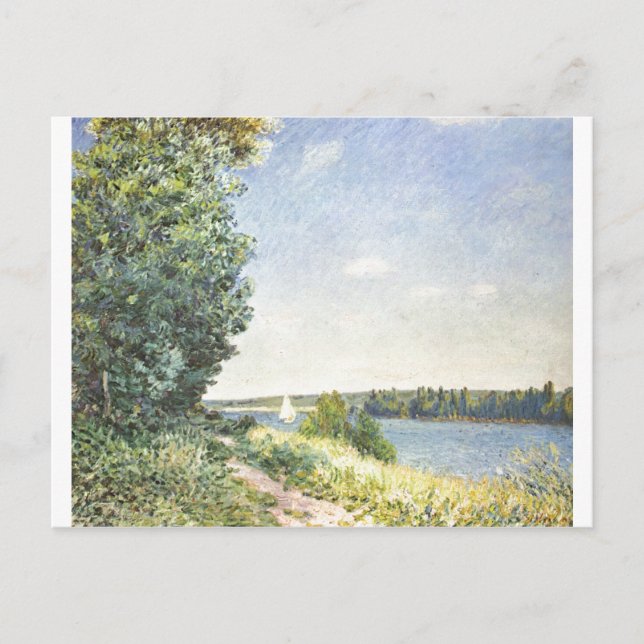 Alfred Sisley - Normandie 1894 Öl auf Leinwand Postkarte (Vorderseite)