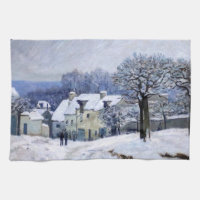 Alfred Sisley - Place Chenil in Marly, Schneeeffek