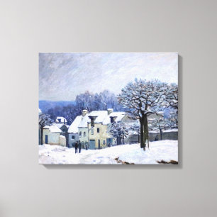 Alfred Sisley - Place Chenil in Marly, Schneeeffek Leinwanddruck