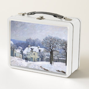 Alfred Sisley - Place Chenil in Marly, Schneeeffek Metall Brotdose