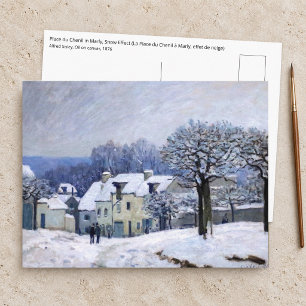 Alfred Sisley - Place Chenil in Marly, Schneeeffek Postkarte