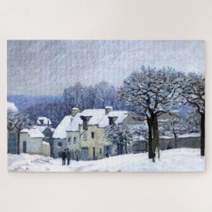 Alfred Sisley Place du Chenil in Marly, Schnee