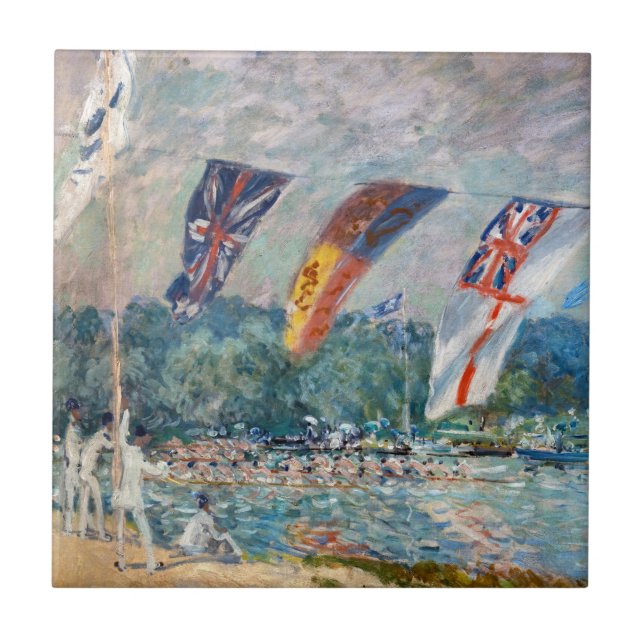 Alfred Sisley - Regatta bei Molesey Fliese (Vorderseite)