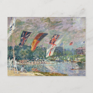 Alfred Sisley Regatta bei Molesey Postkarte