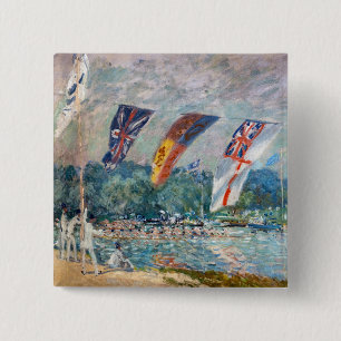 Alfred Sisley - Regatta in Molesey Button
