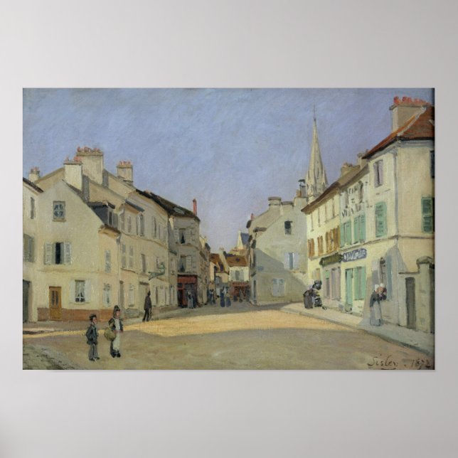 Alfred Sisley | Rue de la Chaussee in Argenteuil Poster (Vorne)