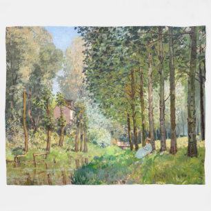 Alfred Sisley - Ruhe am Bach Fleecedecke