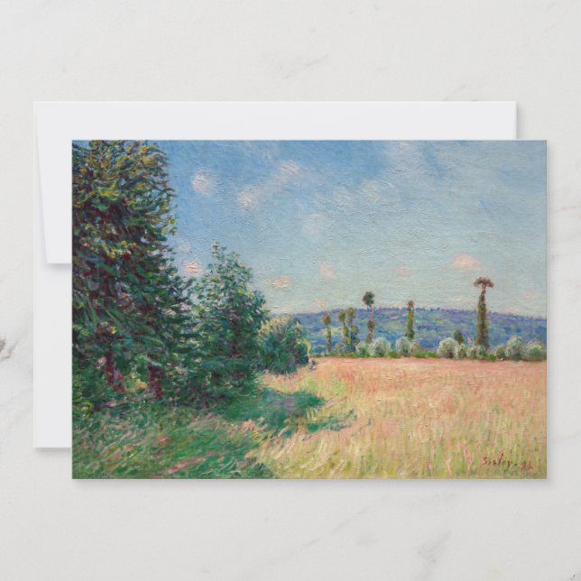 Alfred Sisley - Sahurs Meadows in Morning Sun Dankeskarte (Vorderseite)