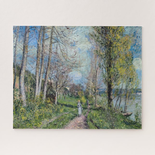 Alfred Sisley - Seine-Ufer bei By (Horizontal)