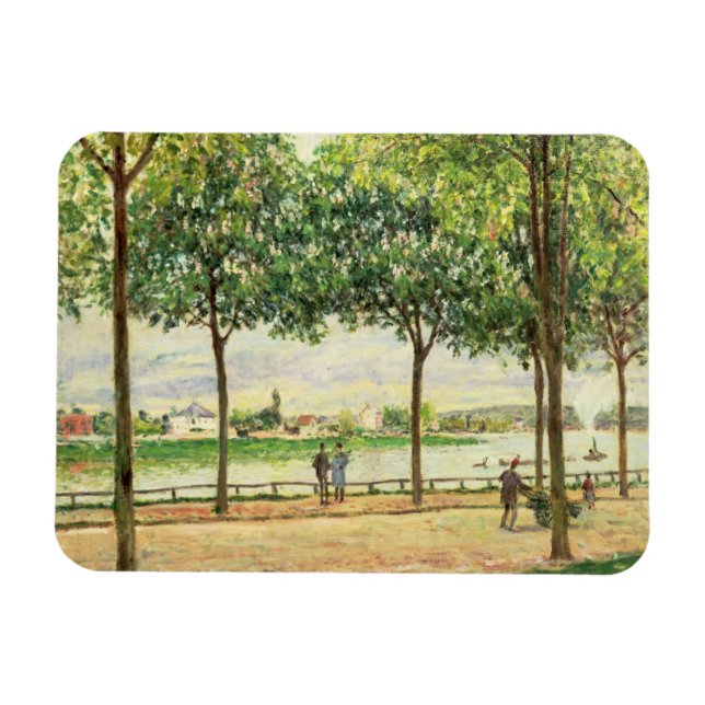 Alfred Sisley | Straße der spanischen Kastanienbäu Magnet (Horizontal)