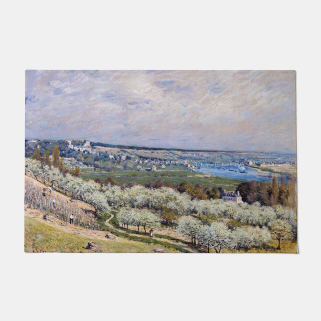 Alfred Sisley - Terrasse auf Saint-Germain, Frühja Fußmatte (Vorderseite)