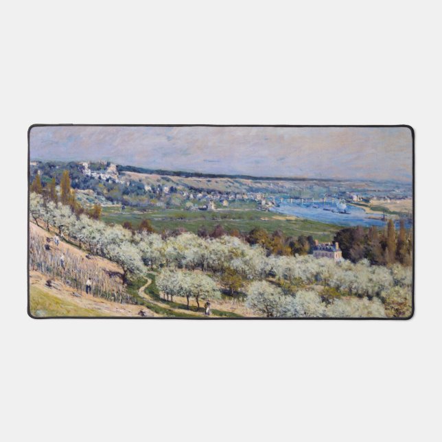 Alfred Sisley - Terrasse auf Saint-Germain, Frühja Schreibtischunterlage (Vorderseite)