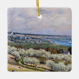 Alfred Sisley - Terrasse in Saint-Germain, Frühlin Keramikornament
