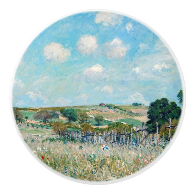 Alfred Sisley - The Meadow Keramikknauf (Vorderseite)