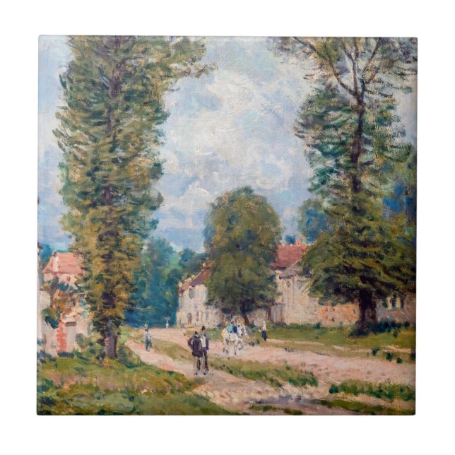 Alfred Sisley - The Versailles Road Fliese (Vorderseite)