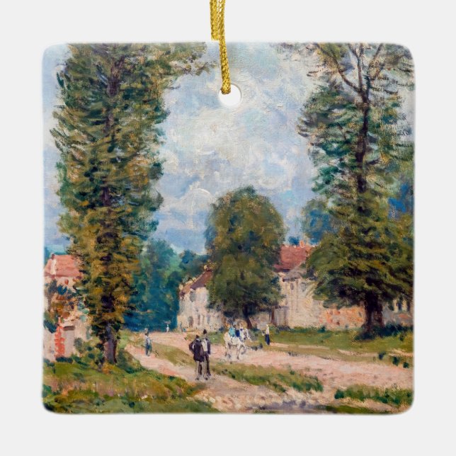 Alfred Sisley - The Versailles Road Keramikornament (Vorderseite)