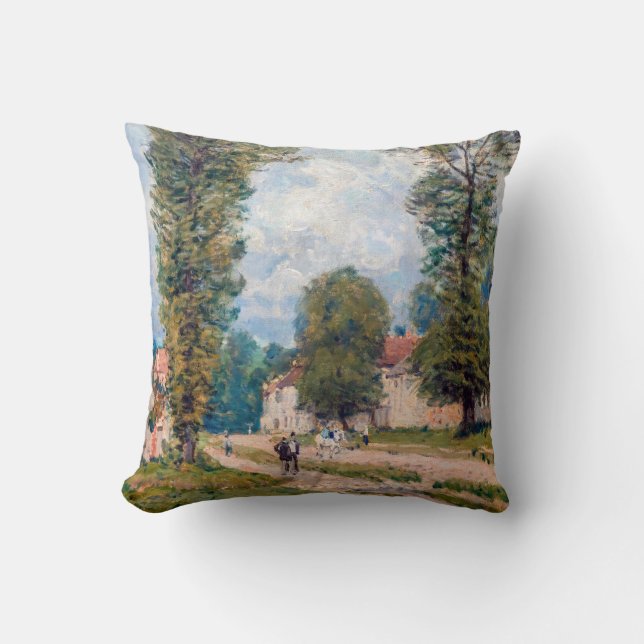 Alfred Sisley - The Versailles Road Kissen (Vorderseite)