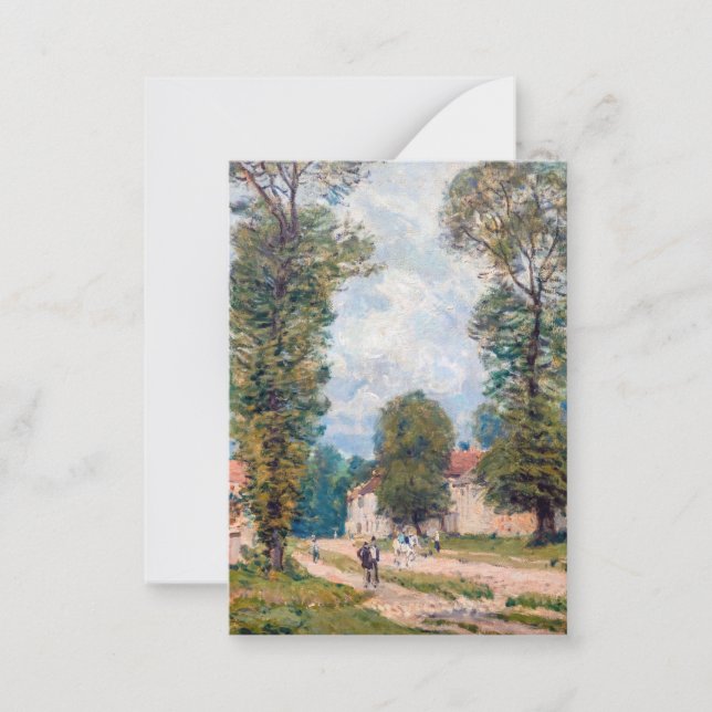 Alfred Sisley - The Versailles Road Mitteilungskarte (Vorderseite)