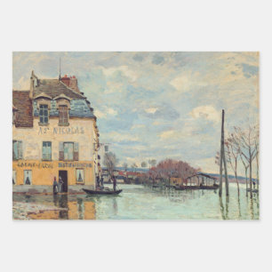 Alfred Sisley - Überschwemmung bei Port-Marly 1872 Geschenkpapier Set