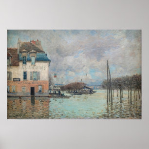 Alfred Sisley - Überschwemmung bei Port-Marly 1876 Poster