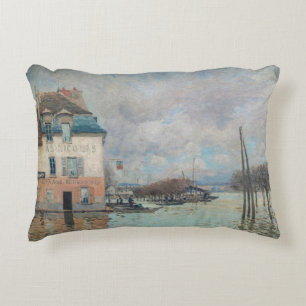 Alfred Sisley - Überschwemmung in Port-Marly 1876 Dekokissen