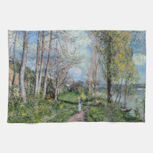 Alfred Sisley - Ufer der Seine bei By Geschirrtuch