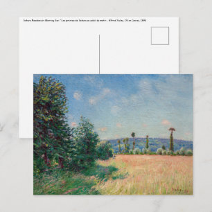 Alfred Sisley - Wiesen von Sahurs im Morgenlicht Postkarte
