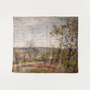 Alfred Sisley - Windy Day in Veneux Wandteppich