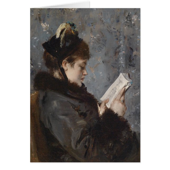 Alfred Stevens Lecture jeune dame CC0459 Carte (Devant)