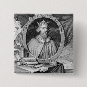 Alfred the Great (849-99) King of Wessex, graviert Button
