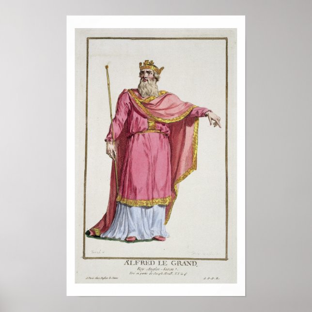 Alfred the Great (849-99) von 'Receuil des Estamp Poster (Vorne)