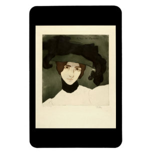 Alfredo Müller, Porträt Cléo de Mérode 1900 Poste Magnet