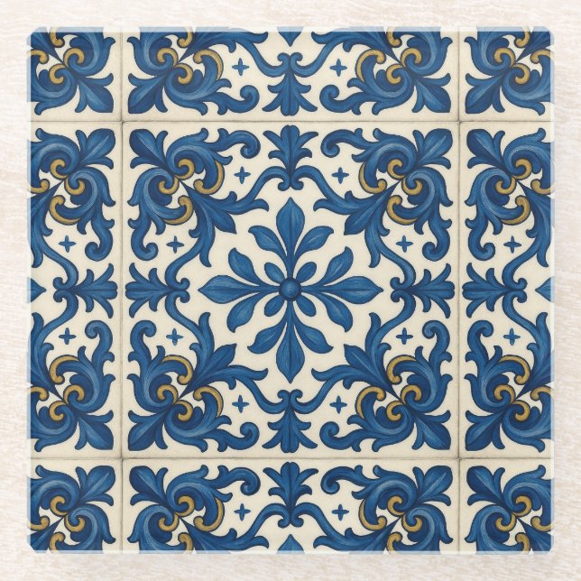 💙 "Alfresco & Fabulous" Glasuntersetzer (Vorderseite)