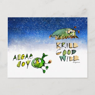 Algae Joy Krill Good Will Holiday Postcard Postkarte